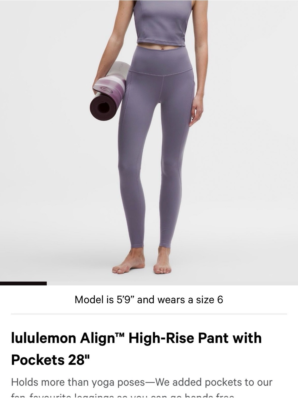 lululemon Align High-Rise Pant with Pockets 28"